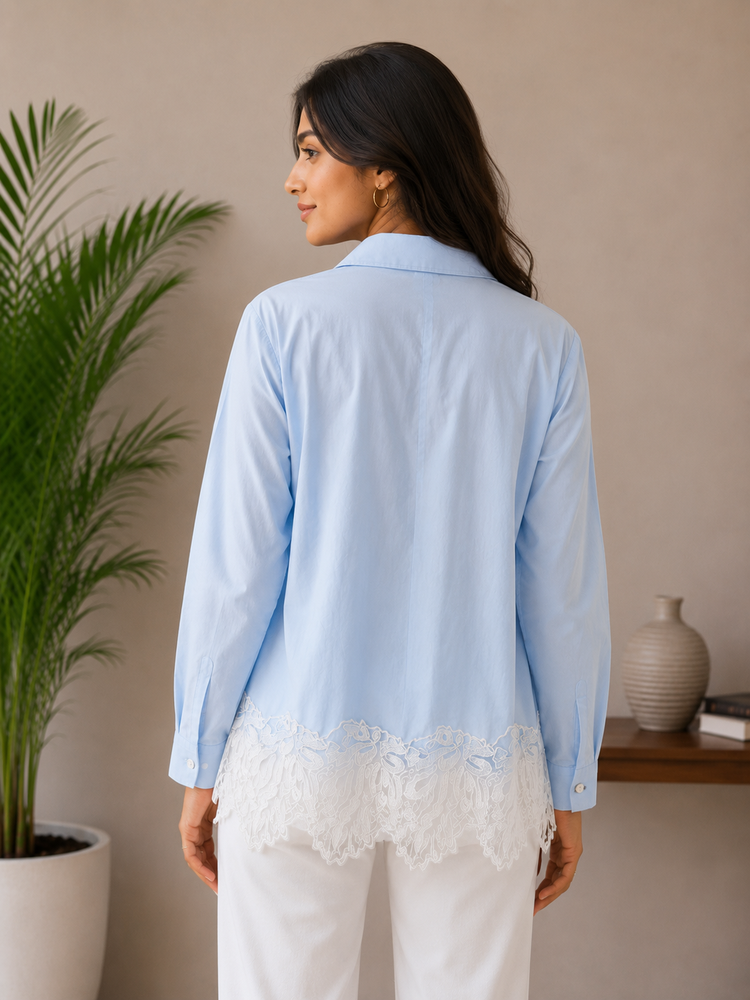 Blue Net Patch Shirt