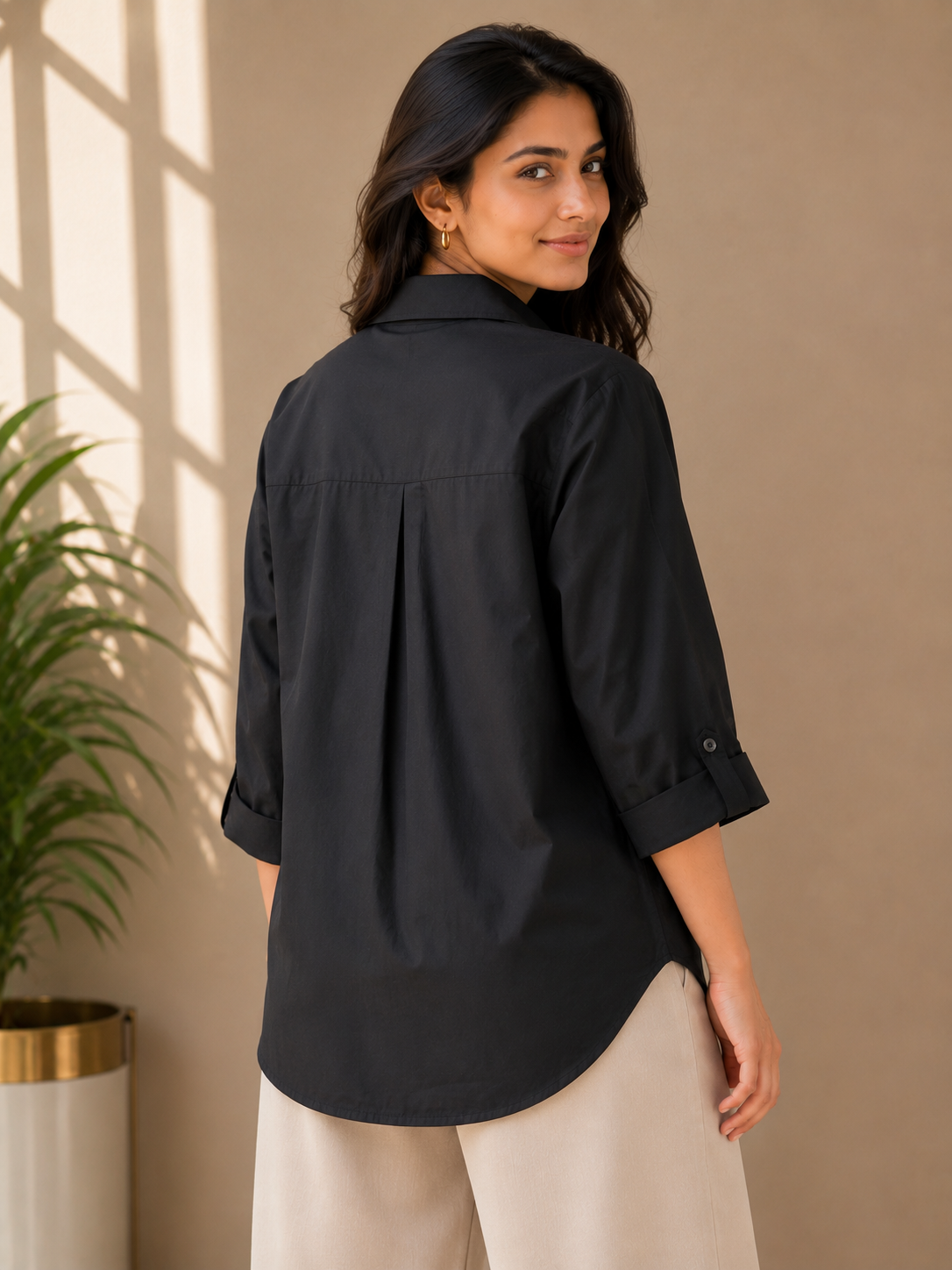 Black Cotton Shirt