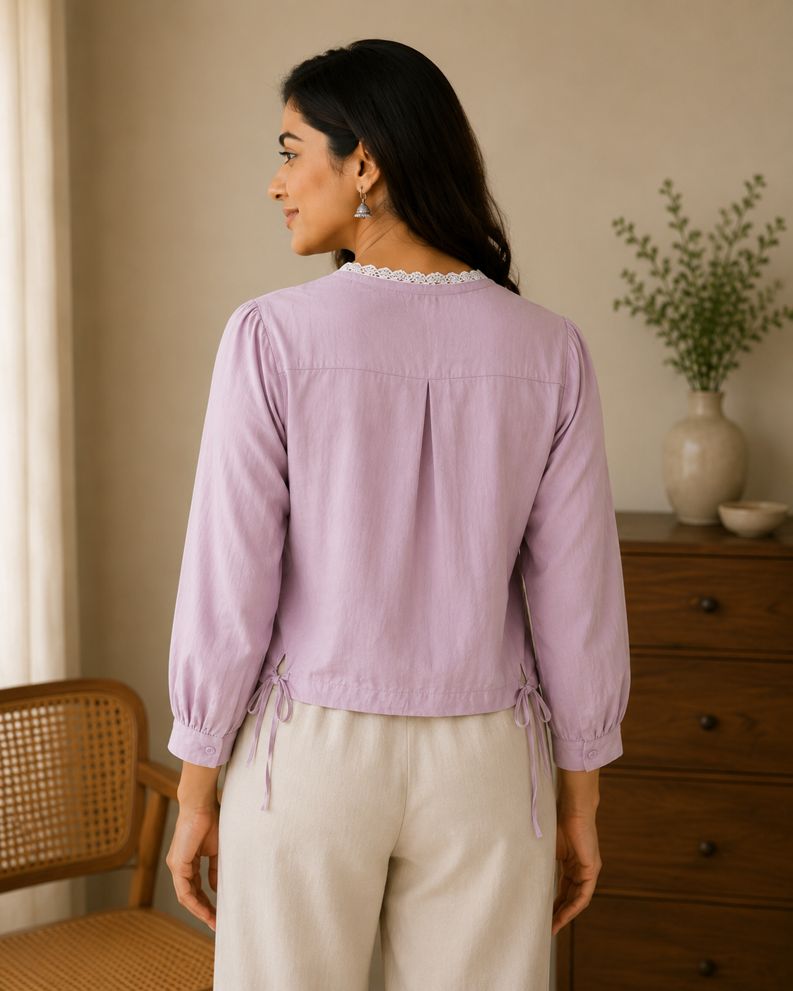 Purple Cross Button Shirt