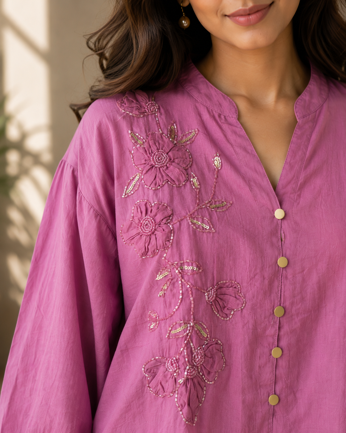 Pink Sequence Top