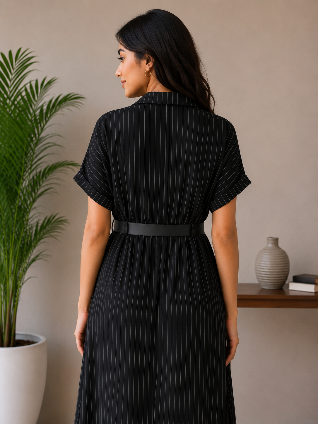 Black Gold Button Onepiece