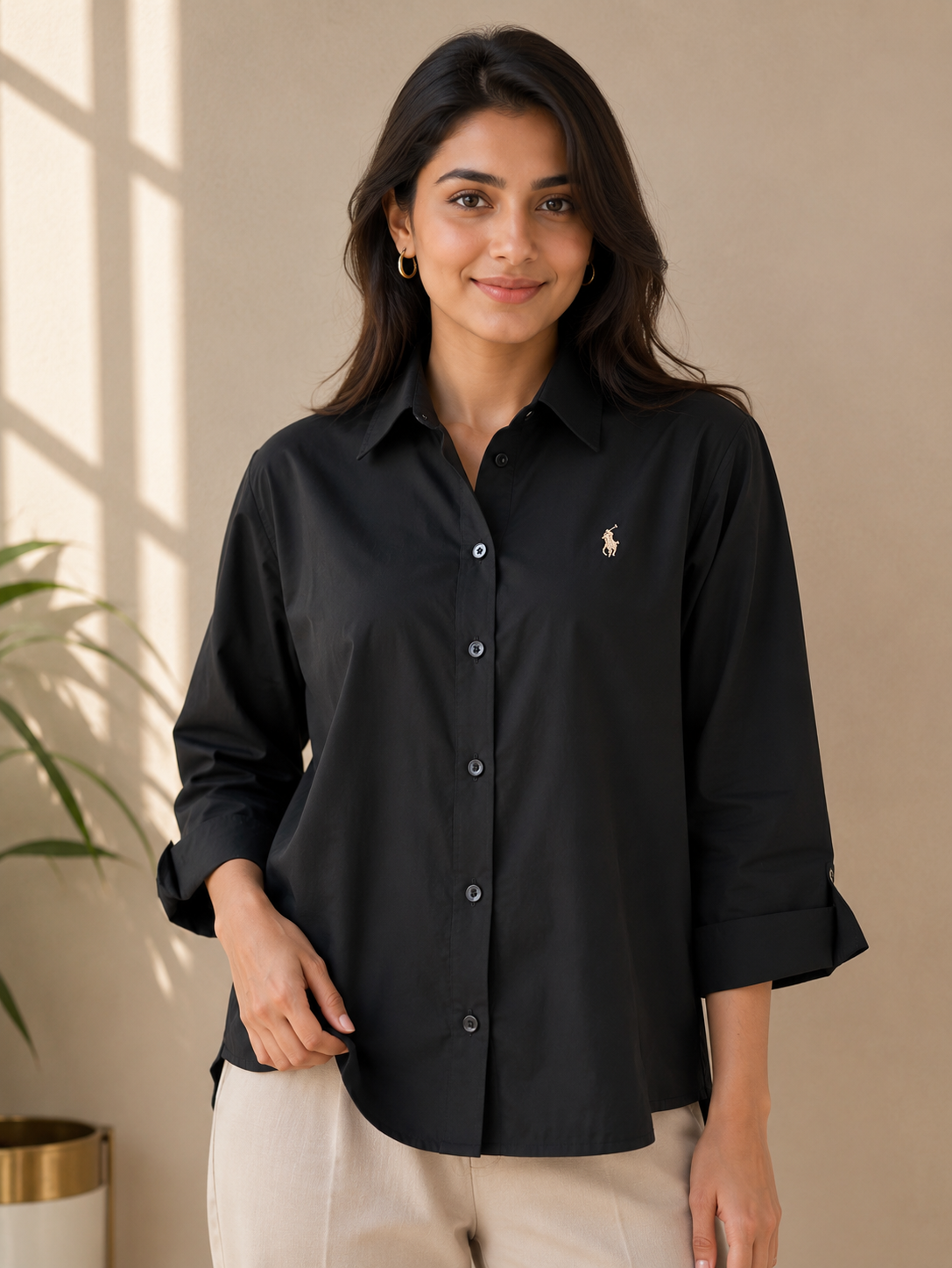 Black Cotton Shirt