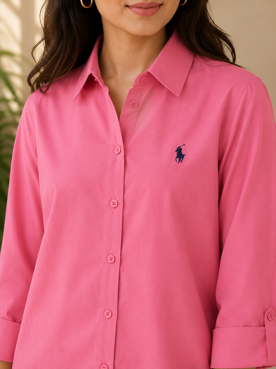 Rose Pink Cotton Shirt