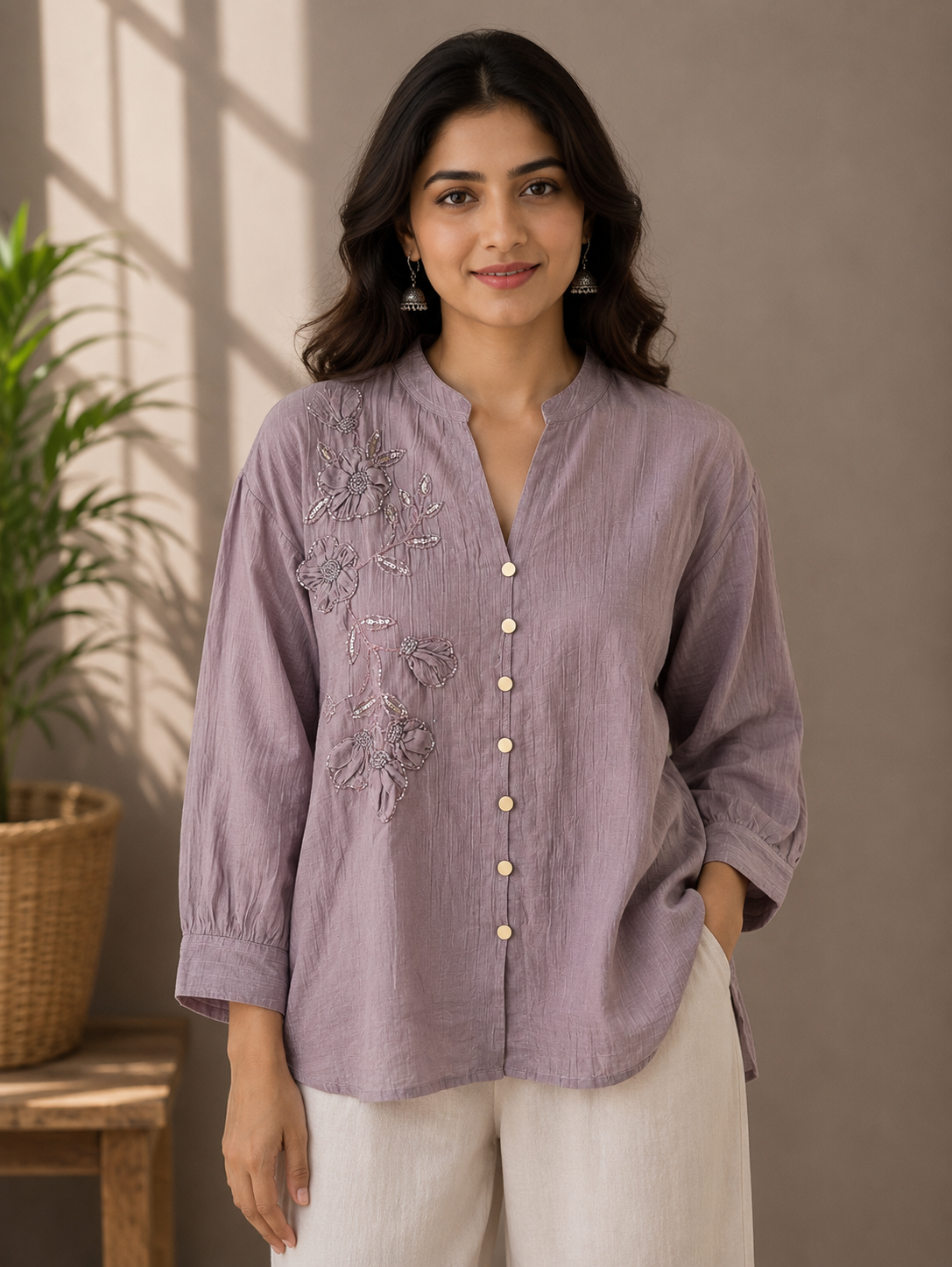 Mauve Sequence Top