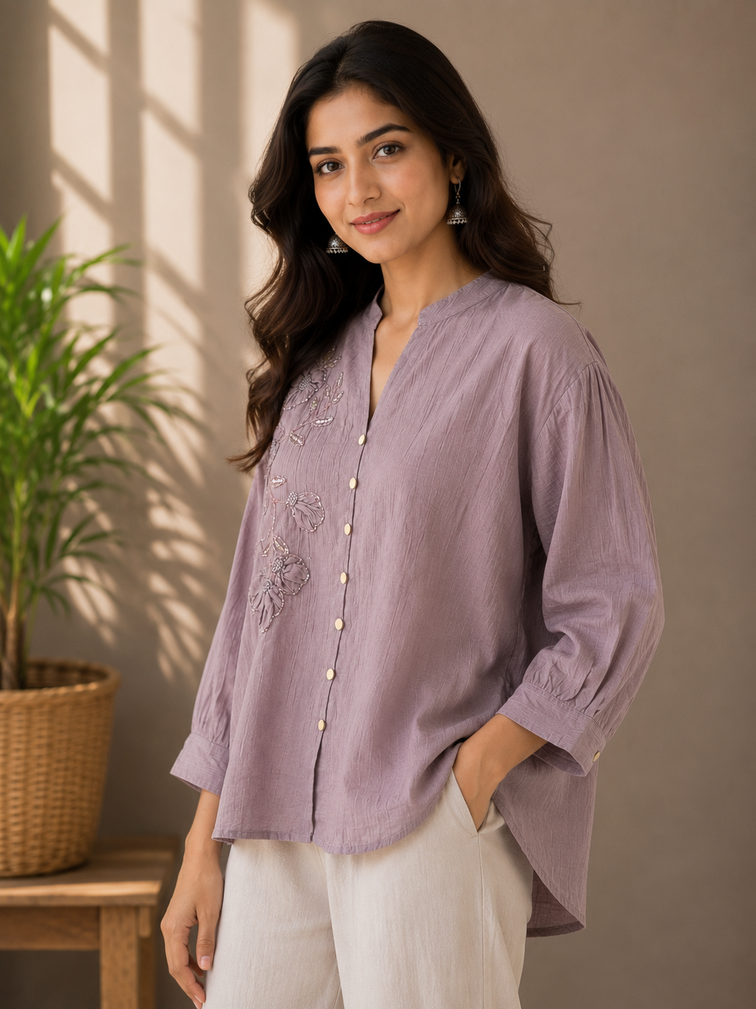 Mauve Sequence Top