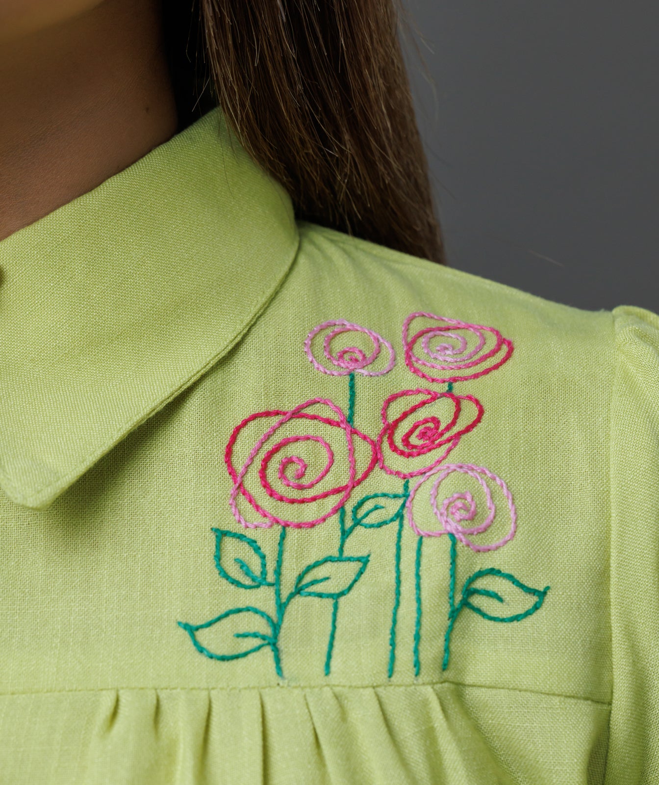 Collared One Piece Kiwi Green