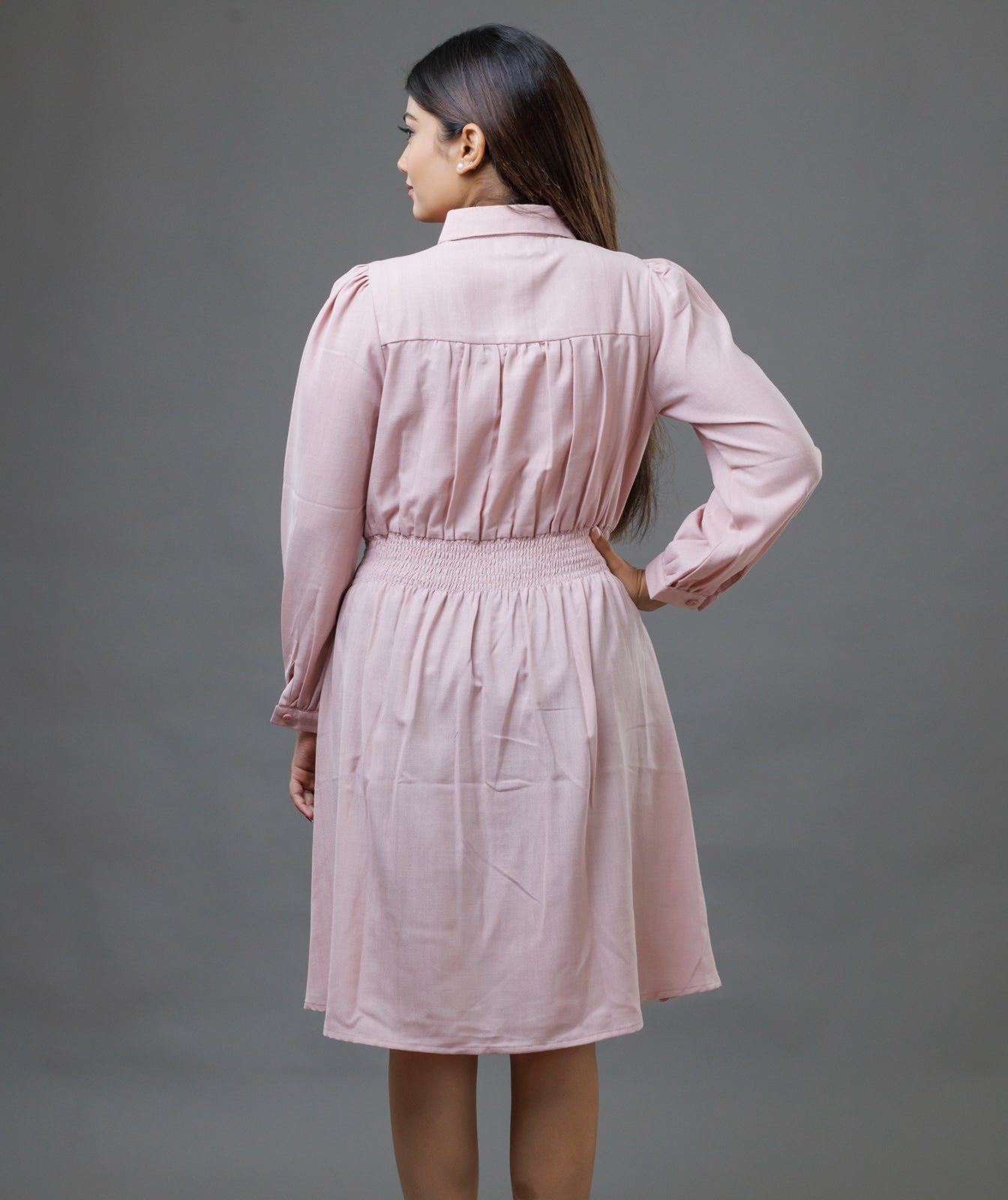 Collared One Piece Dusty Pink