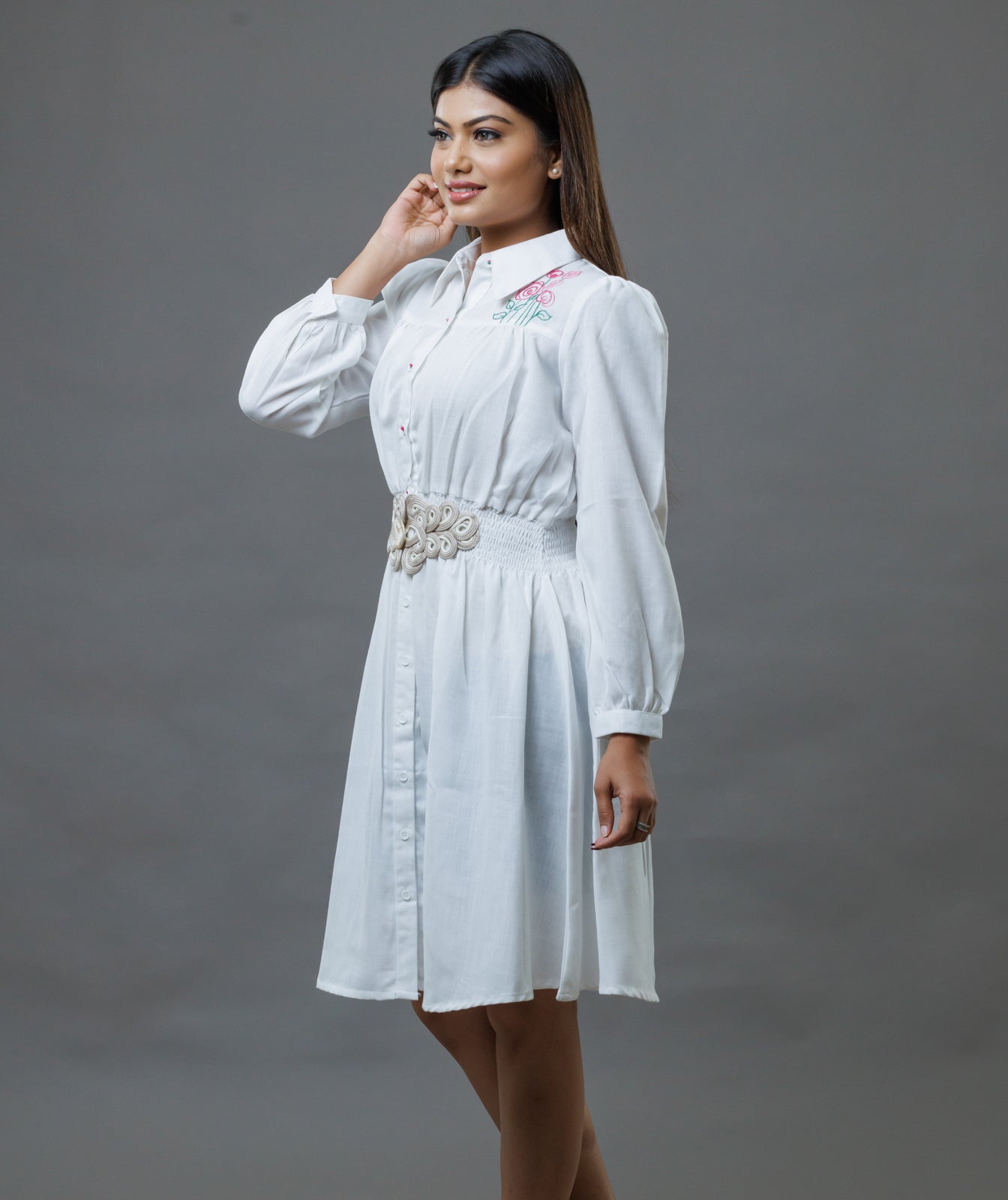 Collared One Piece White
