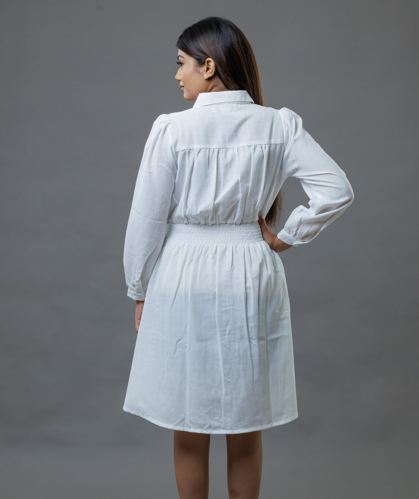 Collared One Piece White
