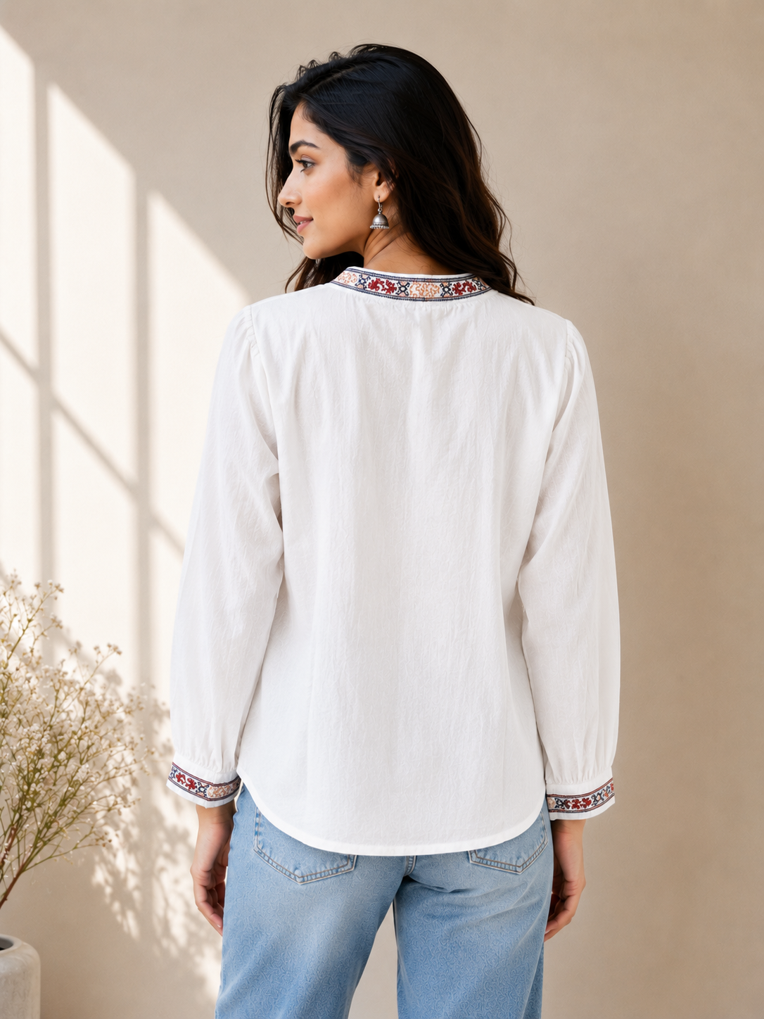 White Embroidery Shirt
