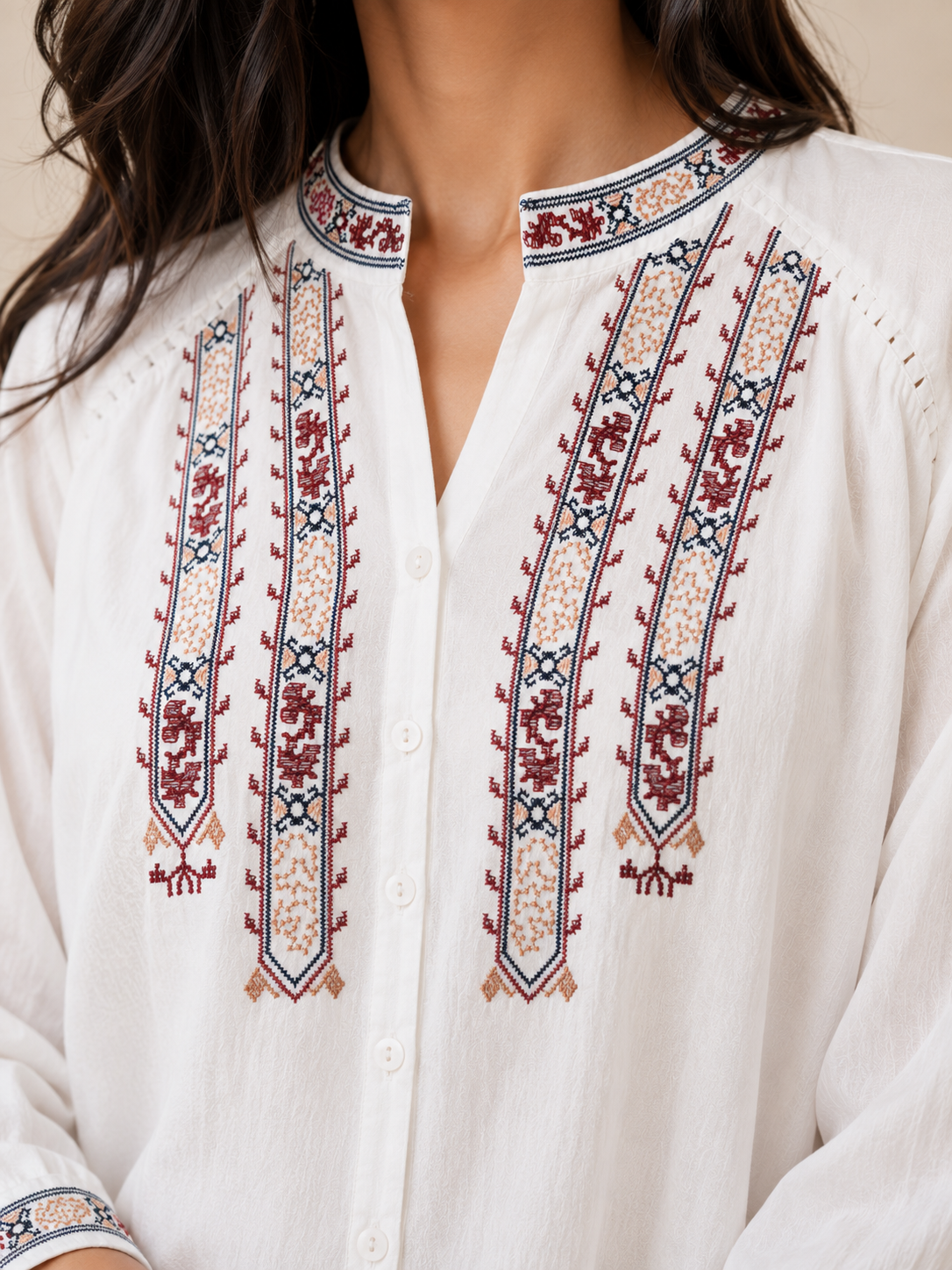 White Embroidery Shirt