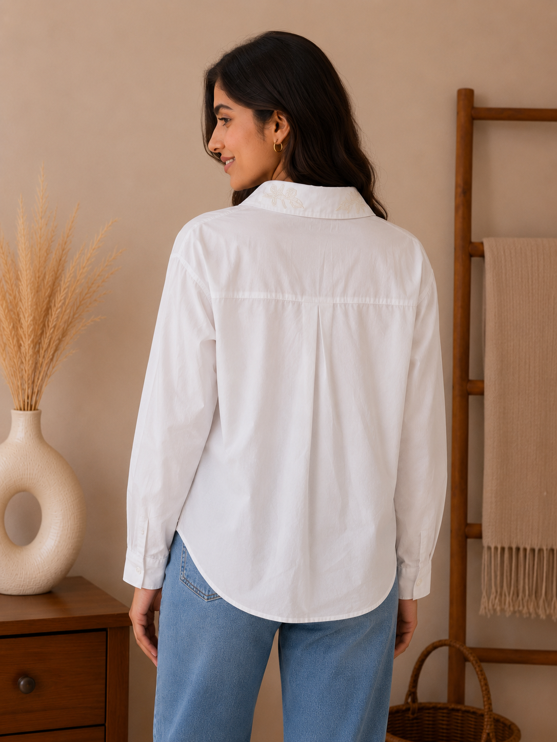 White Box Embroidery Shirt