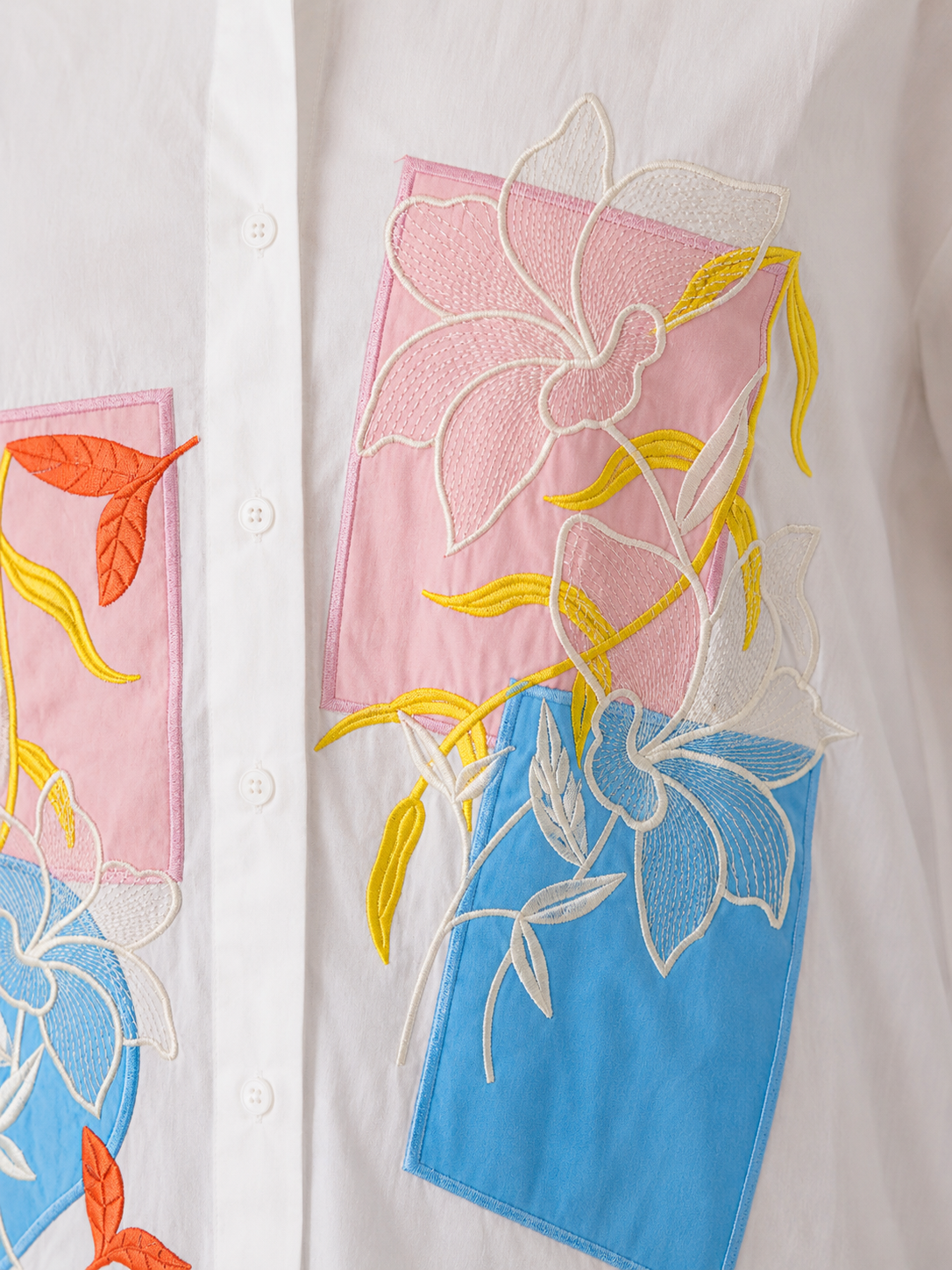 White Box Embroidery Shirt