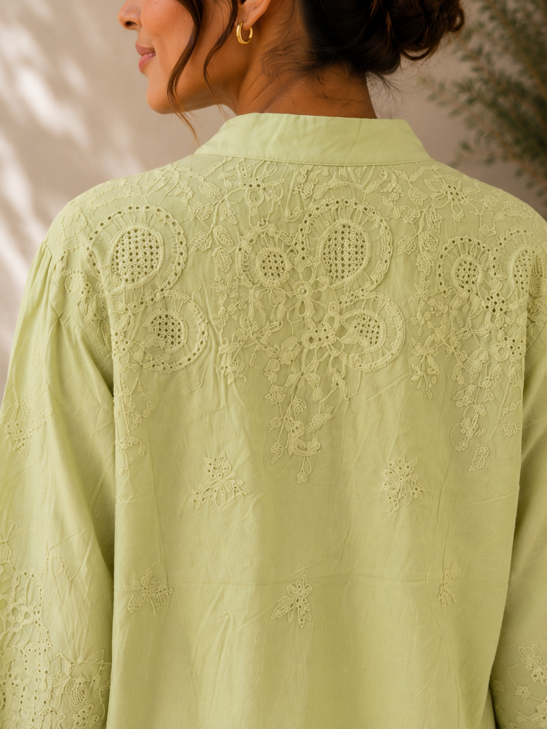 Light Mint V Neck Top