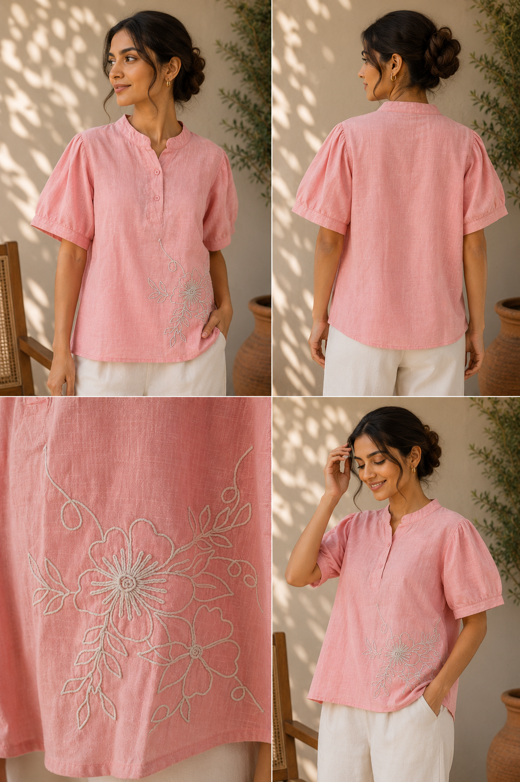 Blush Pink Thread Top