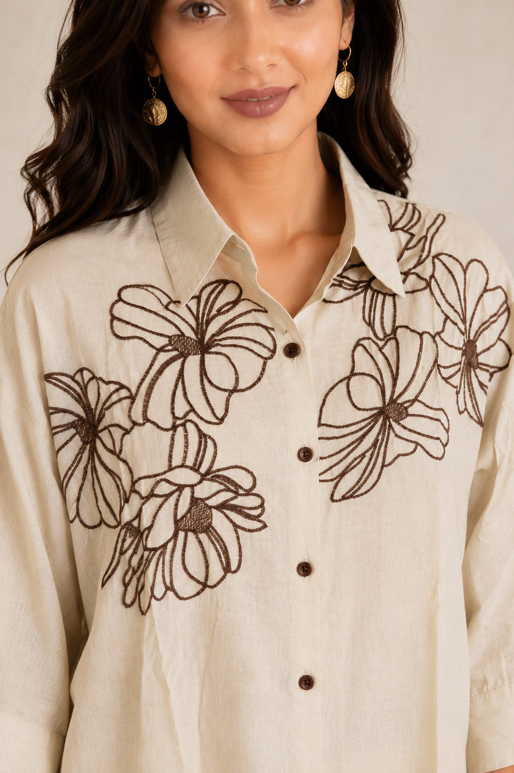 Cream Linen Shirt