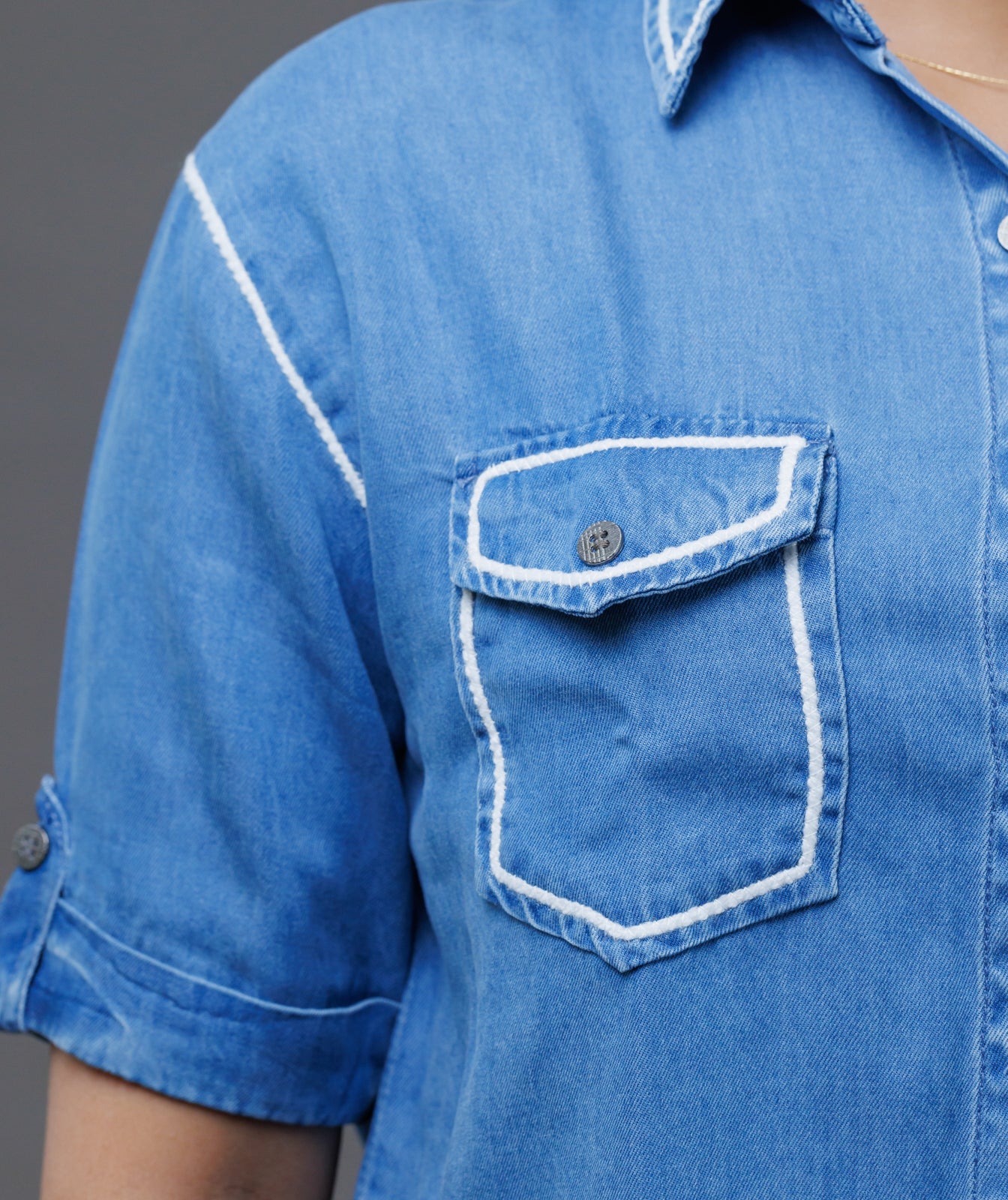 Denim Co-Ord Set Light Blue