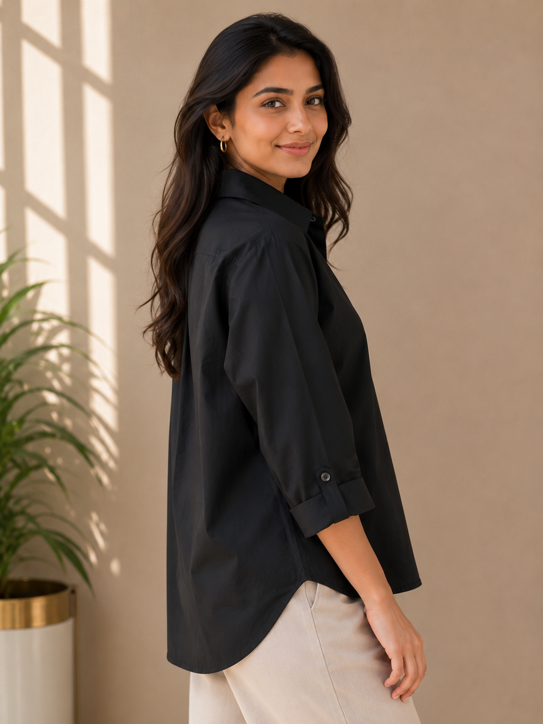 Black Cotton Shirt