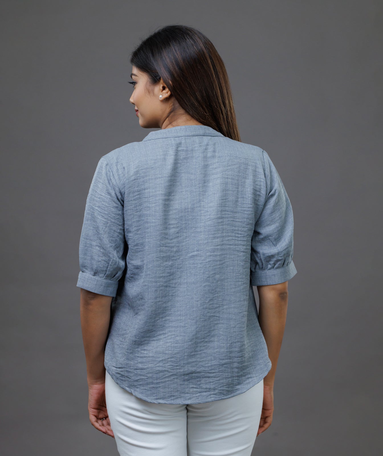 Floral Serenity Shirt- Grey