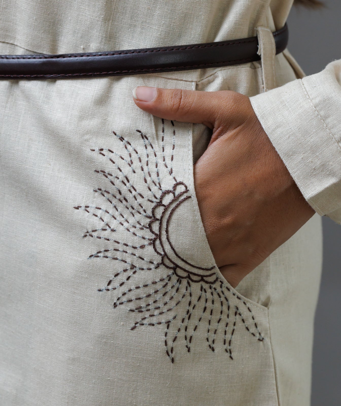 Side Pocket One Piece- Khakhi