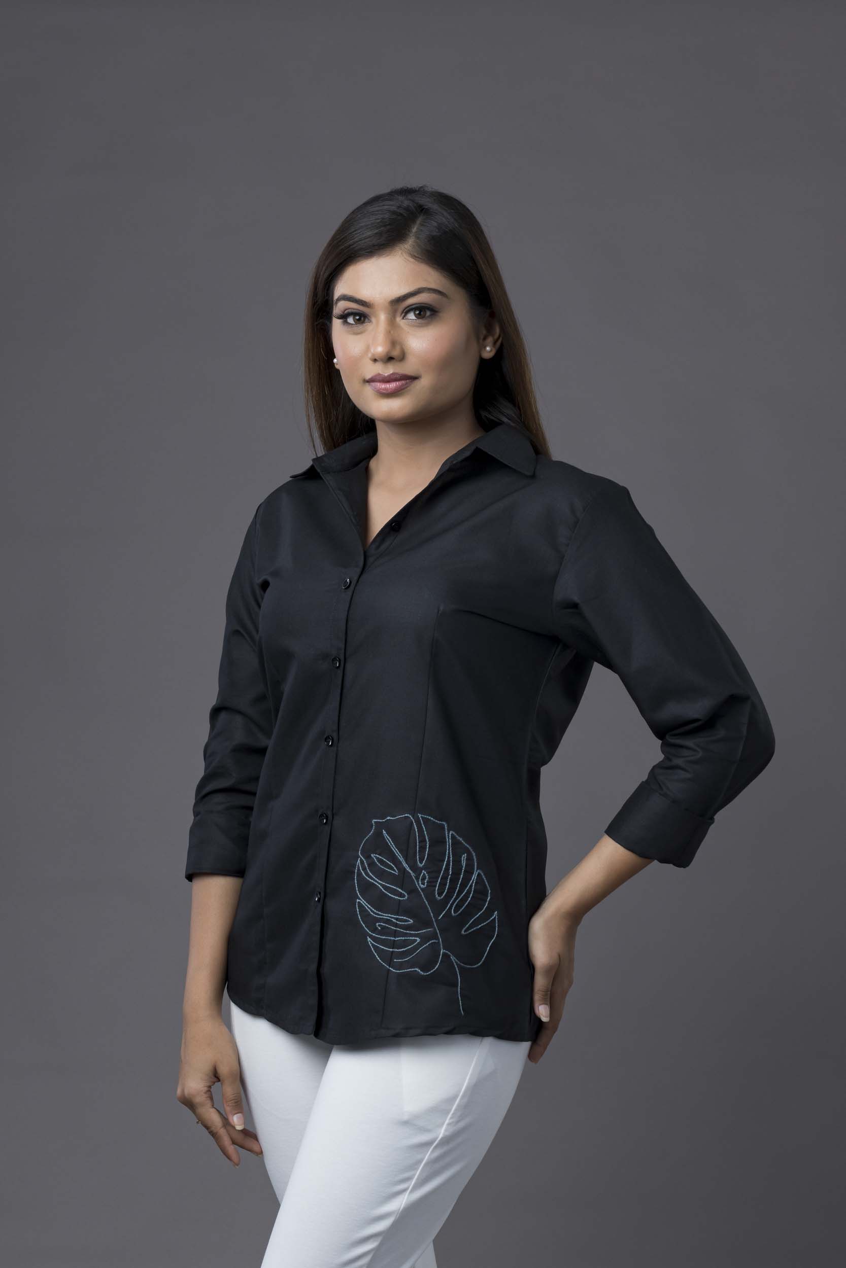 Tux Cotton Shirt Black