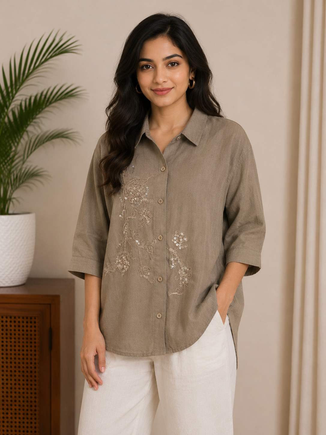 Brown Sequence Work Shirt