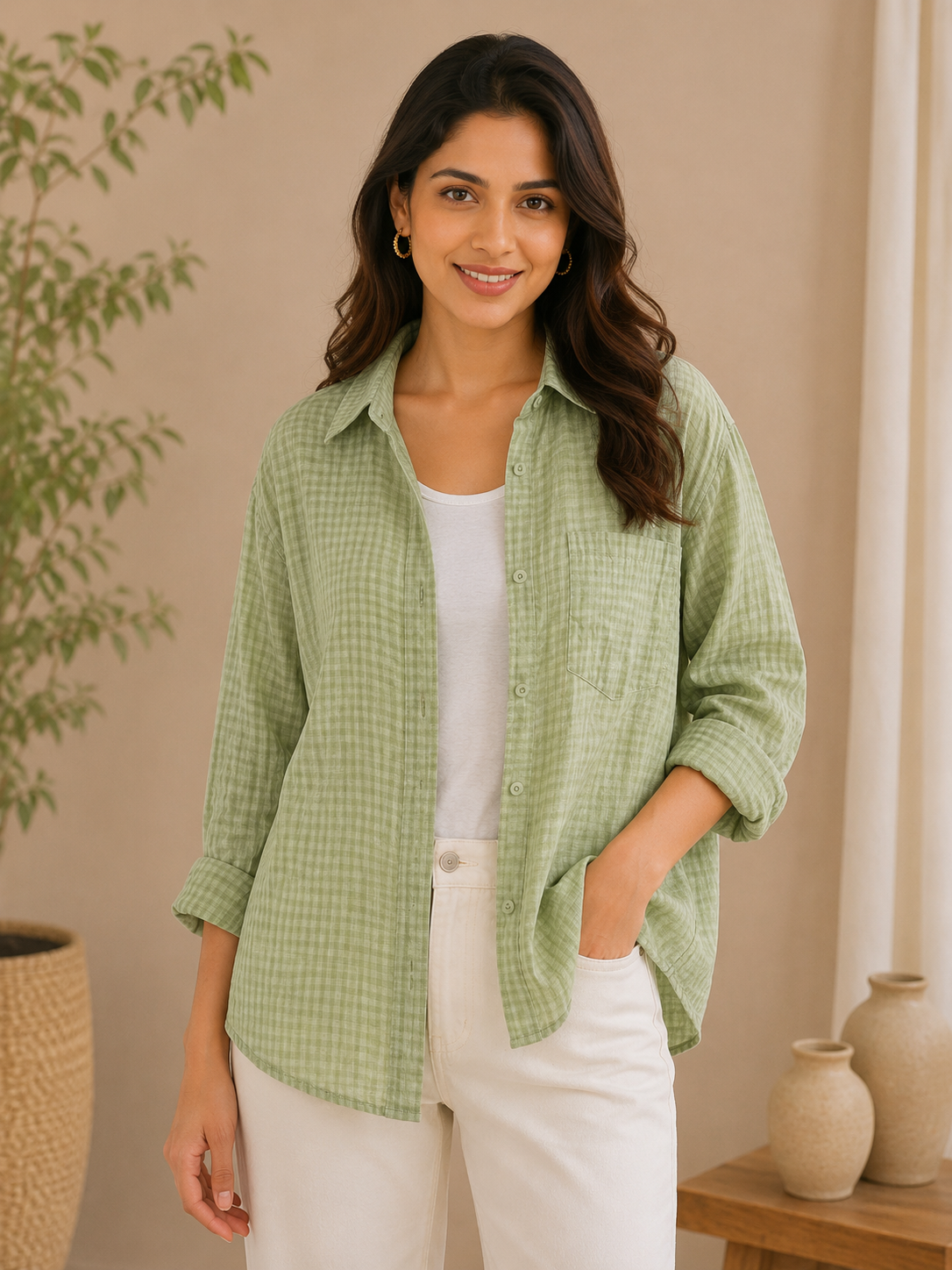 Green Checks Shirt