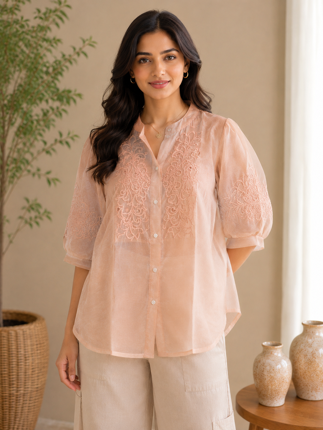 Desert Rose Cut Work Shirt