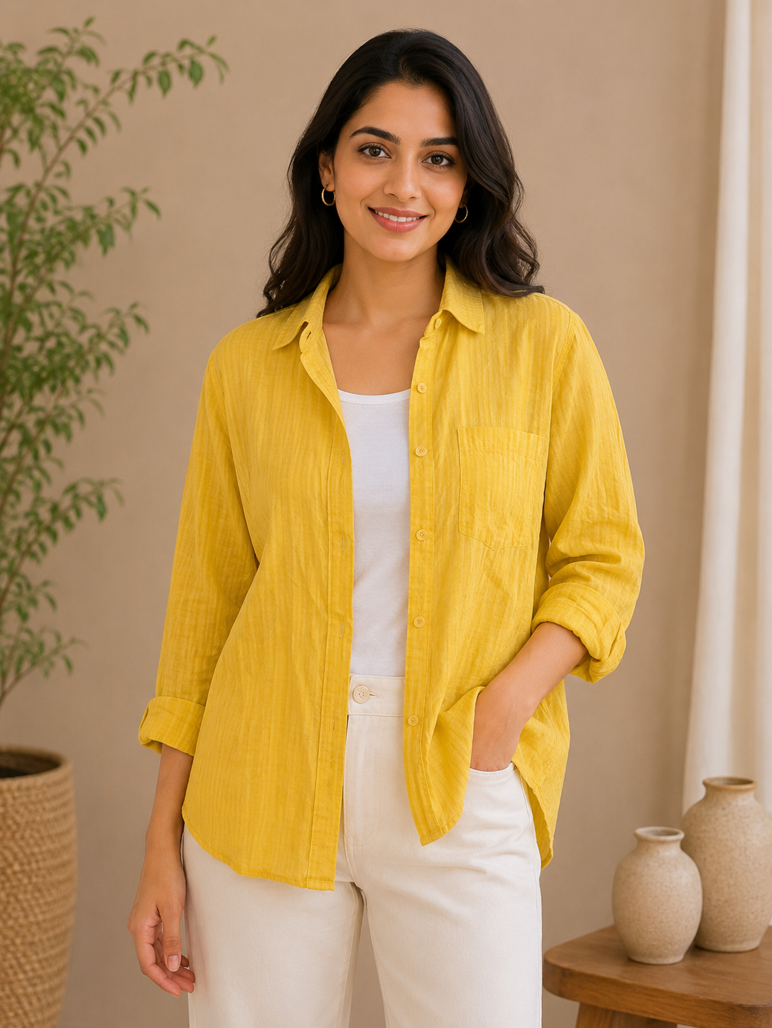 Yellow Checks Shirt