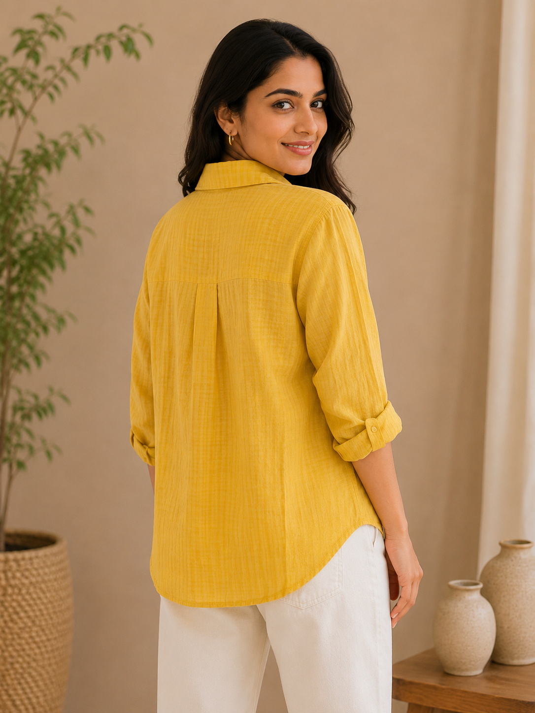 Yellow Checks Shirt