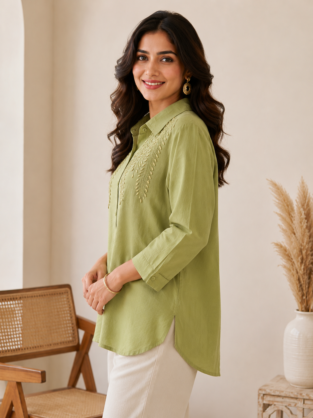 Green Pearl Work Shirt