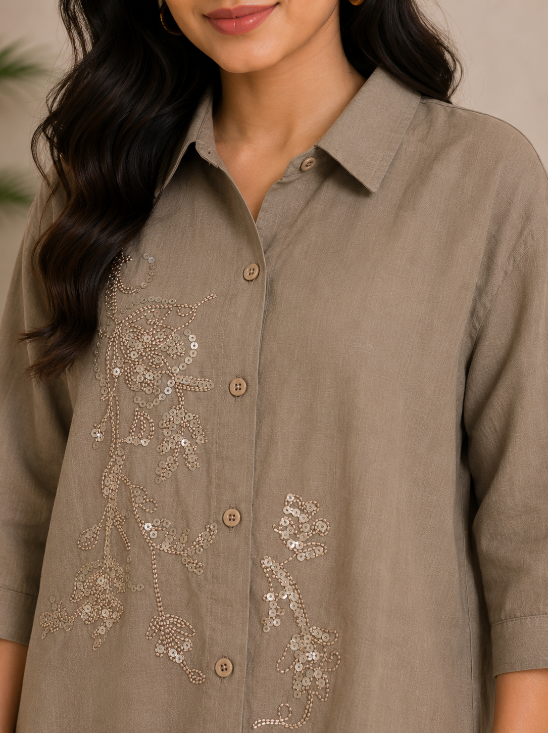Brown Sequence Work Shirt