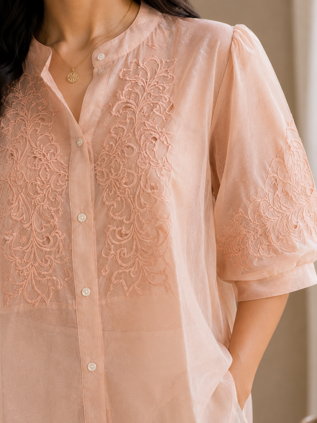 Desert Rose Cut Work Shirt