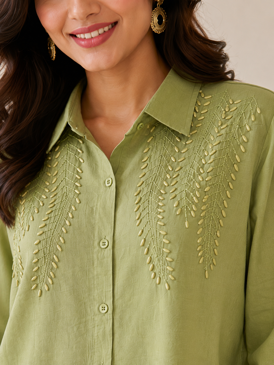 Green Pearl Work Shirt