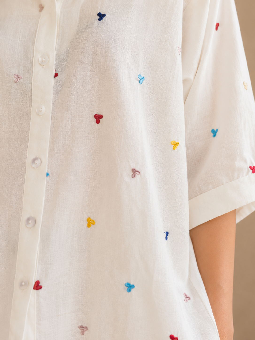 White Heart Linen Shirt
