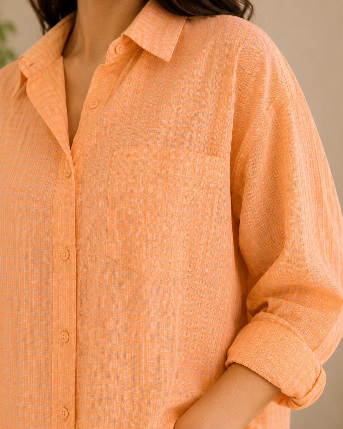Orange Checks Shirt