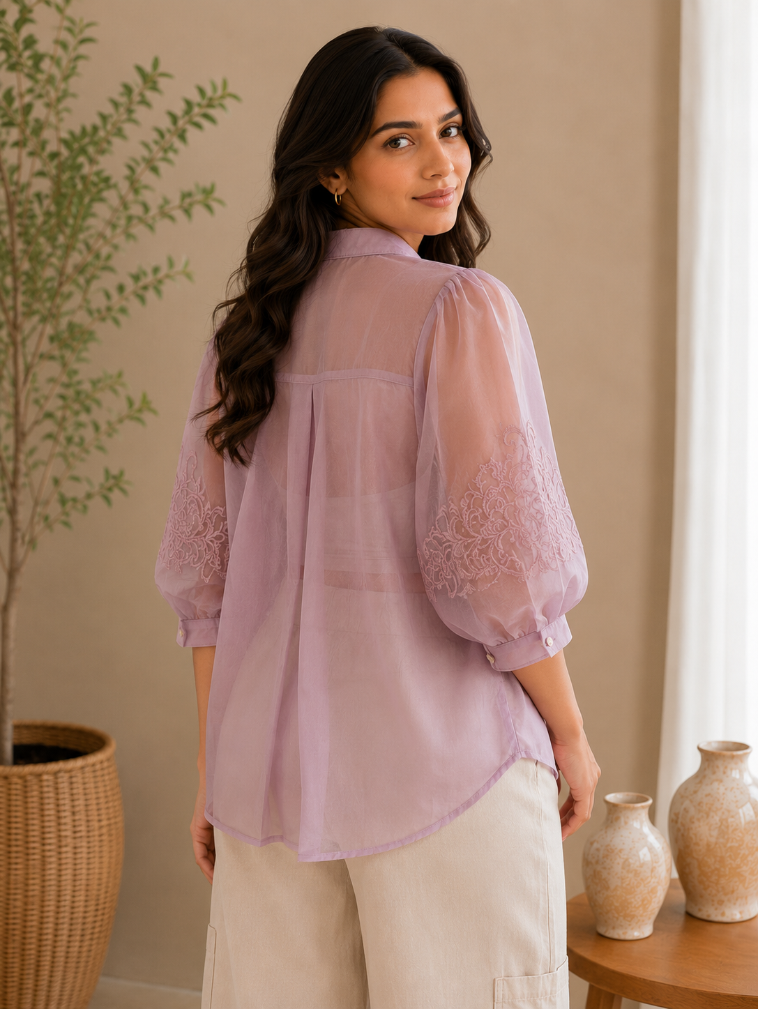 Pearl Purple Cut Work Shirt