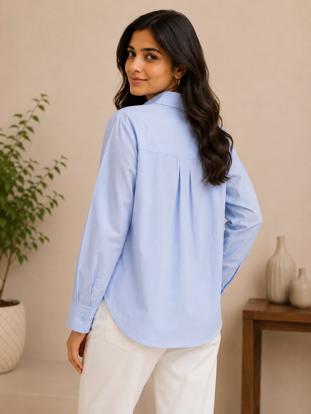 Light Blue Embroidery Shirt