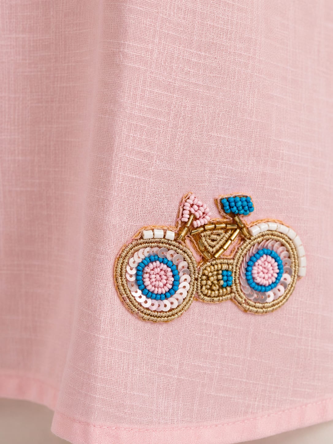 Light Pink Pearl Patch Top